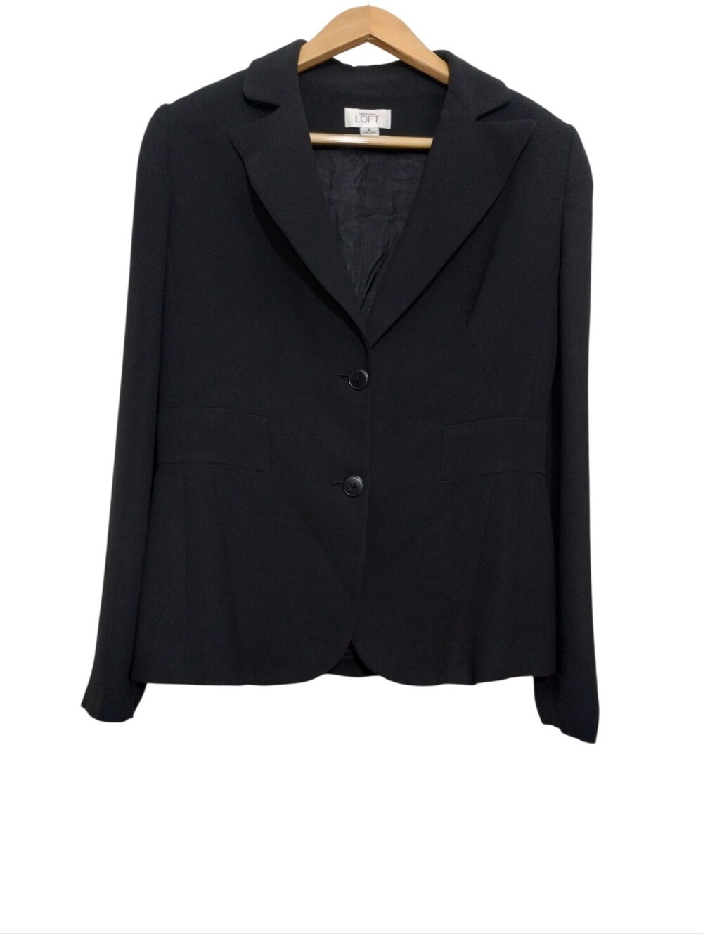 LOFT Black Classic Two-Button Women's 8 Blazer Jacket Office Career Academia